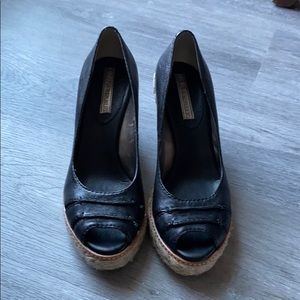 Black wedge shoes